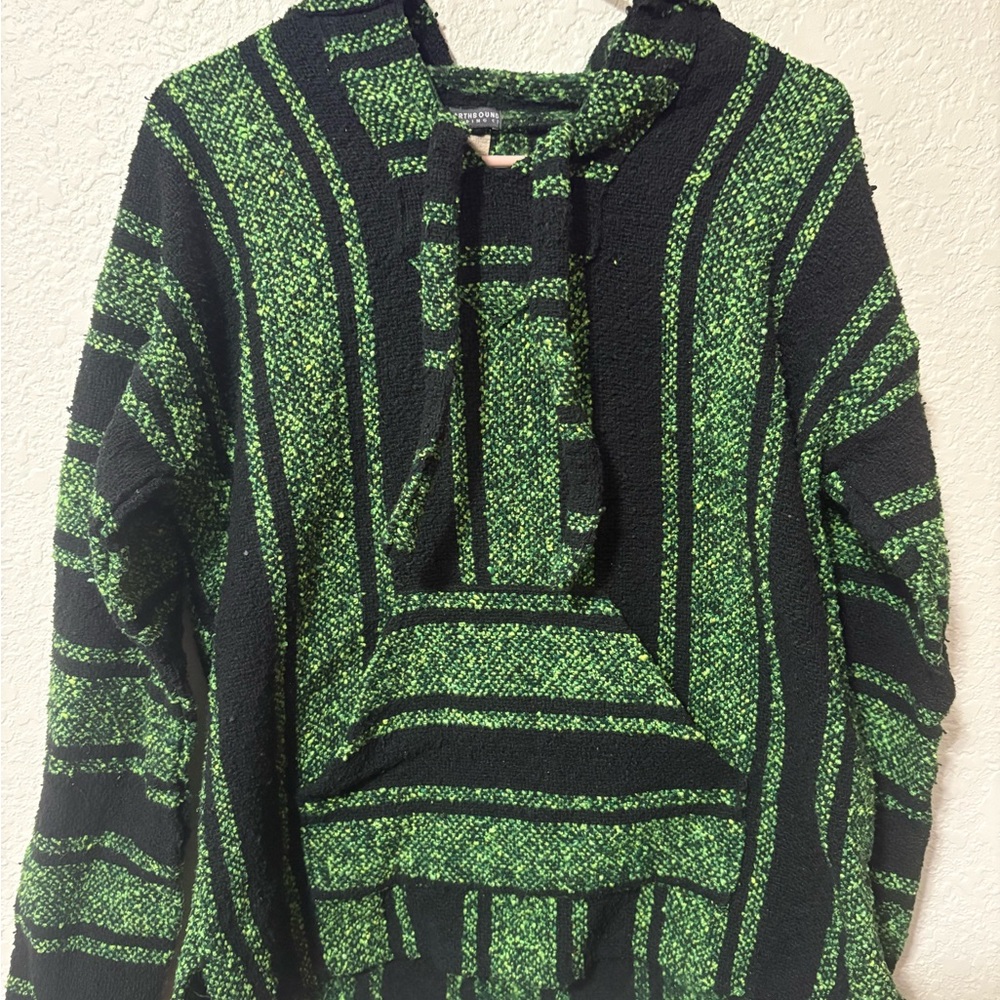 EARTHBOUND Vibrant Green and Black Knit Top